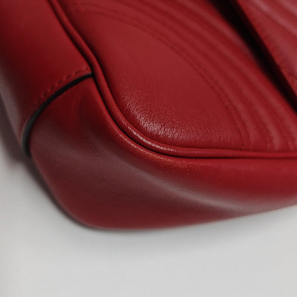 GG Marmont Large Quilted Calfskin Red
