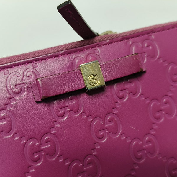 Signature Monogram Calfskin Red Wallet