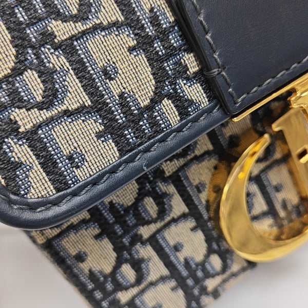 30 Montaigne Mini Oblique Canvas Blue