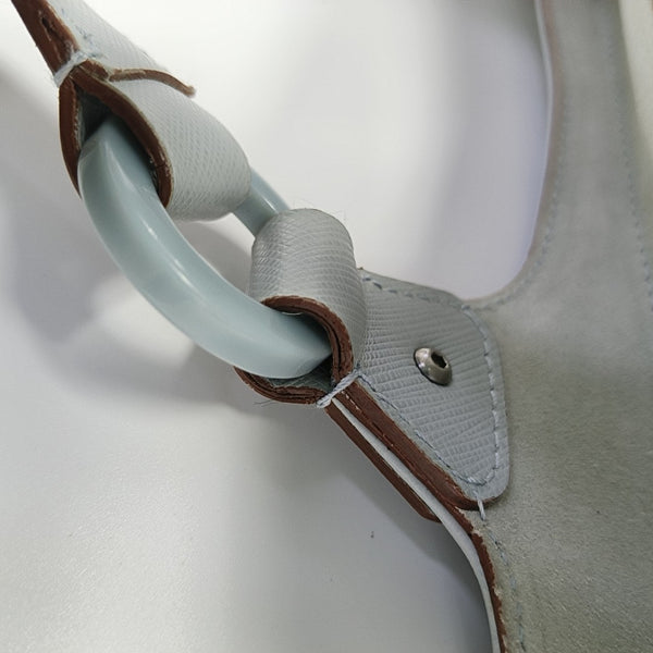 Suede Top Handle Bag Blue