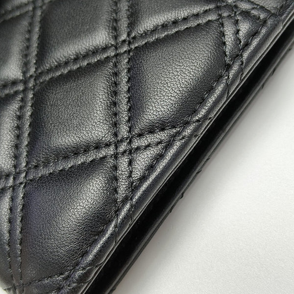 Quilted Lambskin Wallet Black