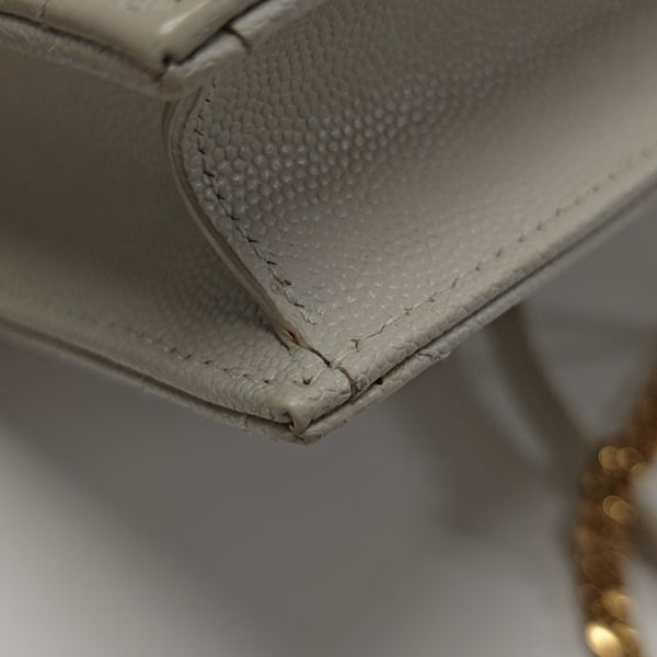 MONOGRAM WOC Chevron Calfskin White