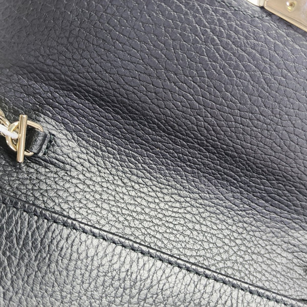 Interlocking G Small Calfskin Black