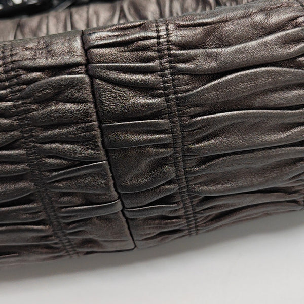 Quilted Lambskin Shoulder Bag Gray