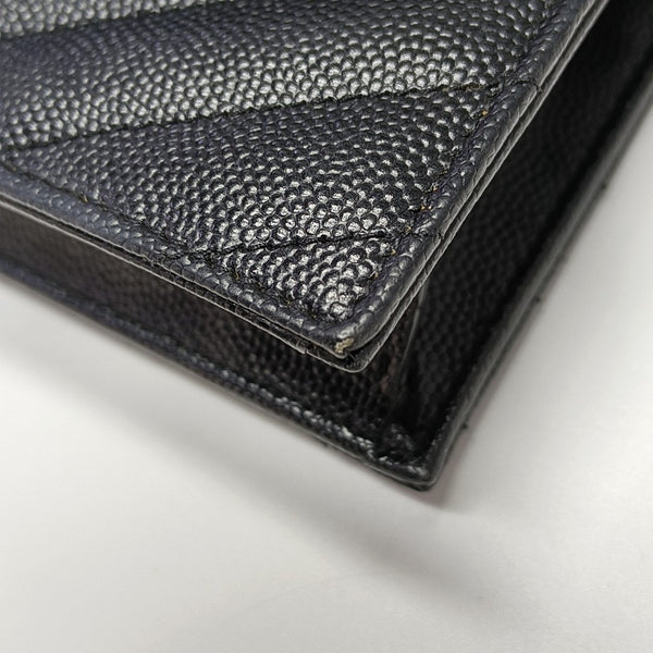 MONOGRAM Chevron Calfskin Black