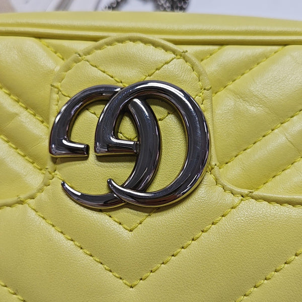 GG Marmont Mini Chevron Lambskin Green