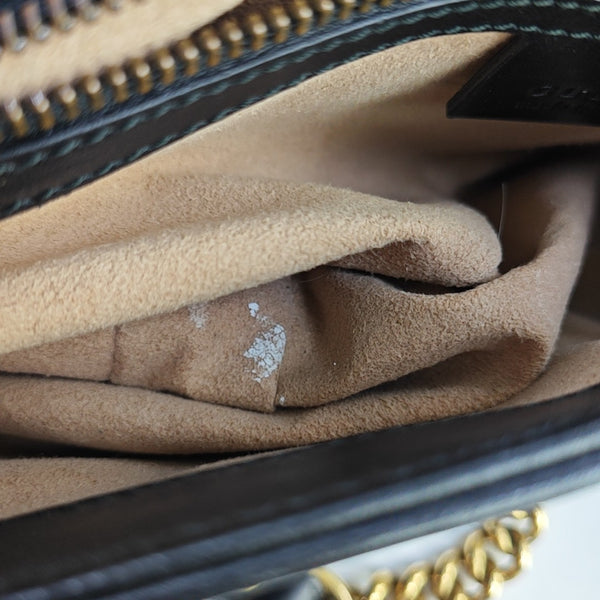 GG Marmont Medium Quilted Calfskin Black