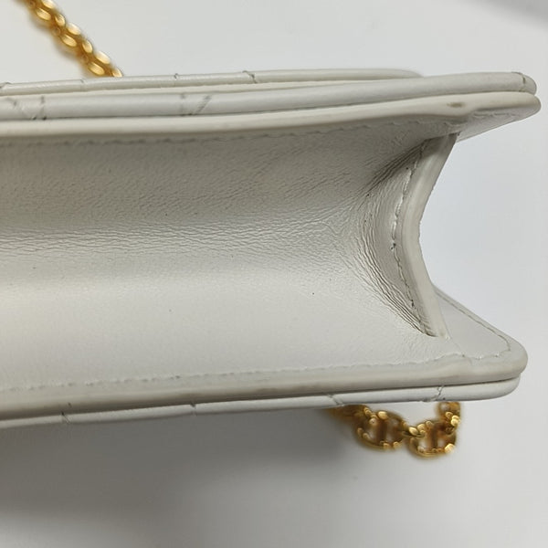 Miss Caro Cannage Lambskin White