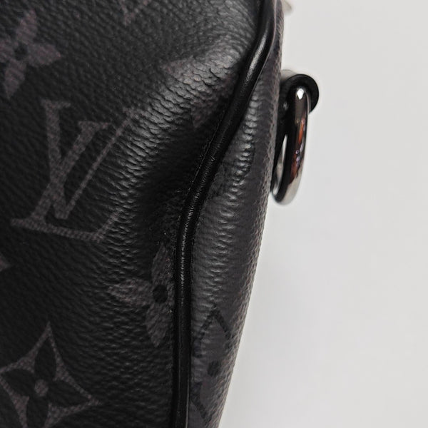 KEEPALL Mini Monogram Coated Canvas Black