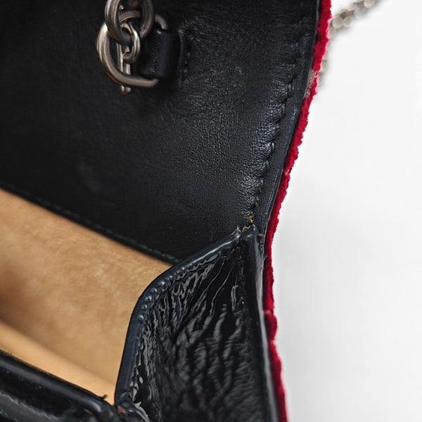 Dionysus Super Mini Monogram Velvet Red