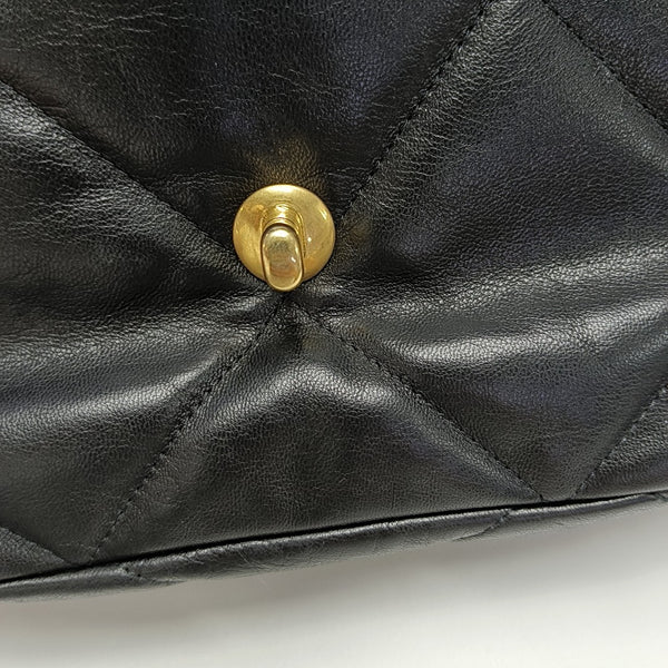 CHANEL 19 Small Quilted Calfskin Black