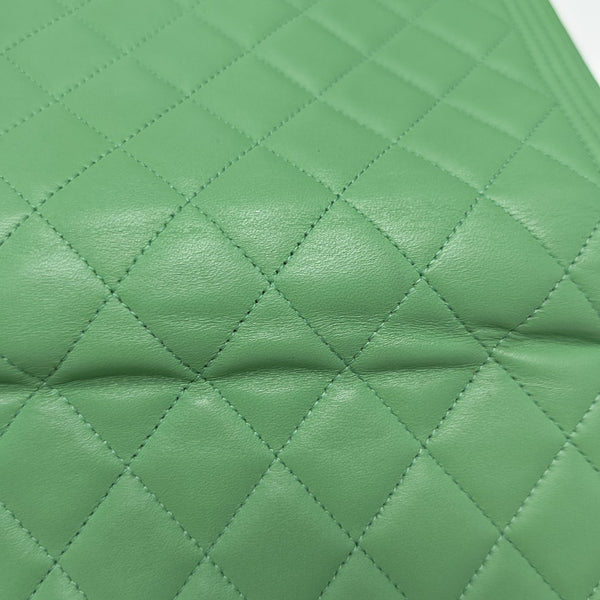 BOY CHANEL WOC Quilted Calfskin Green
