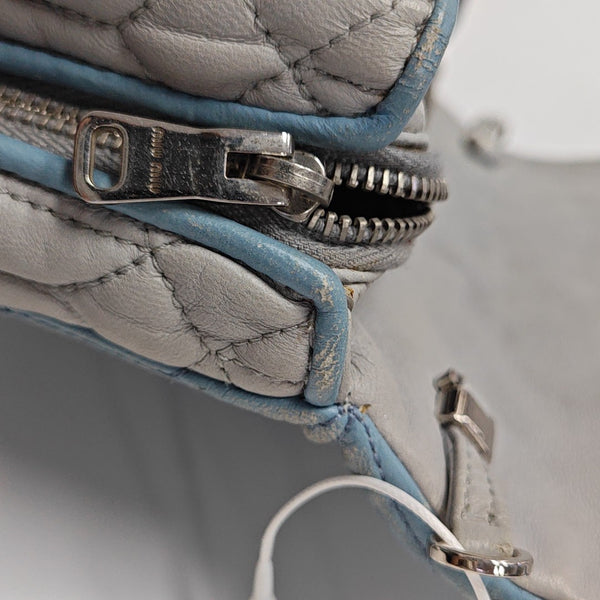 Crystal Quilted Lambskin Blue