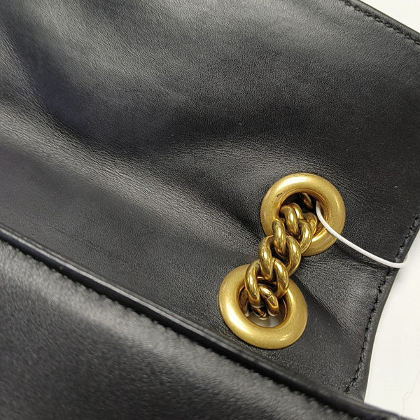 GG Marmont Small Quilted Calfskin Black