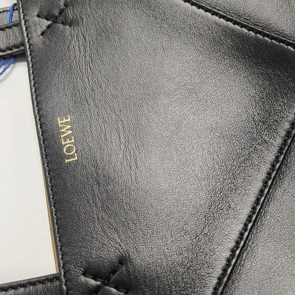 Puzzle Fold Mini Calfskin Black