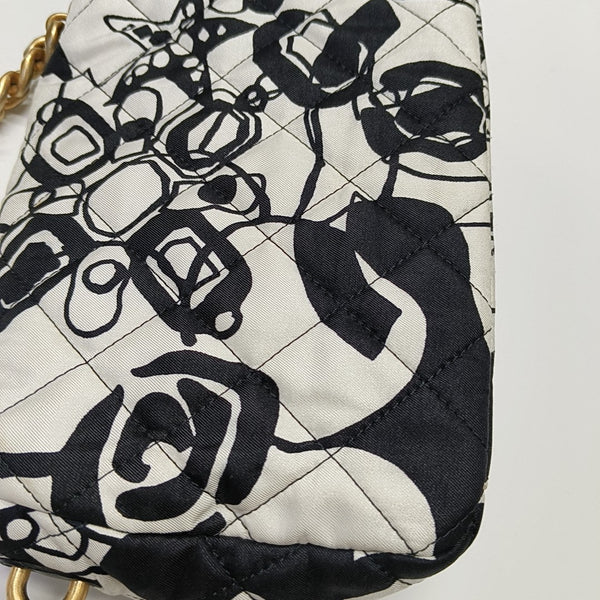 Fabric Shoulder Bag Mini White