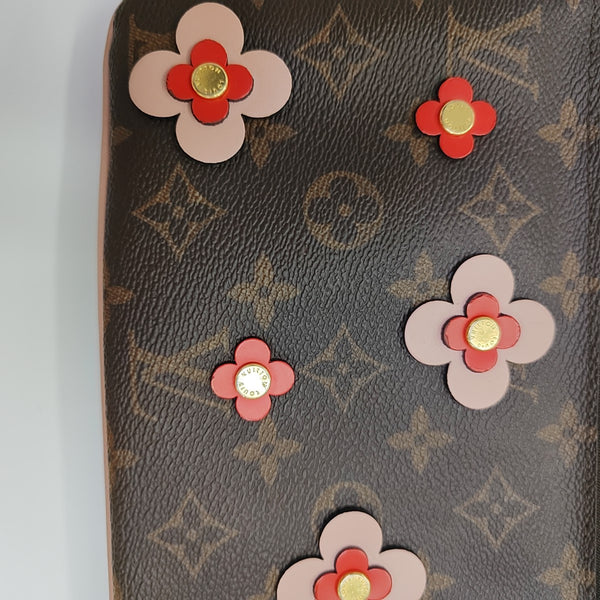DOUBLE ZIP Monogram Coated Canvas Brown