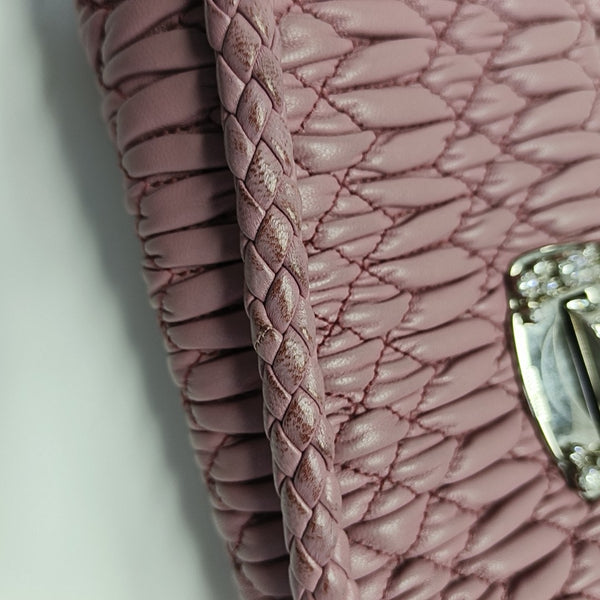Crystal Quilted Lambskin Pink