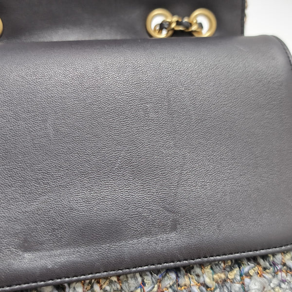 Quilted Wool Shoulder Bag Multicolor