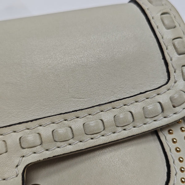 Snaffle Bit Calfskin White