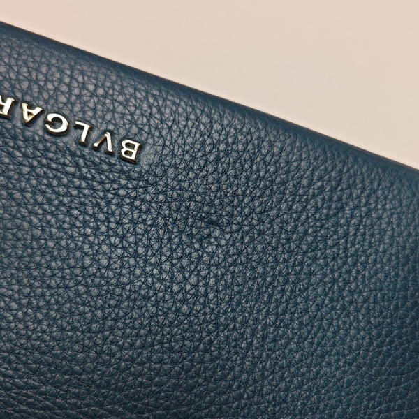 SERPENTI FOREVER Calfskin Blue Wallet