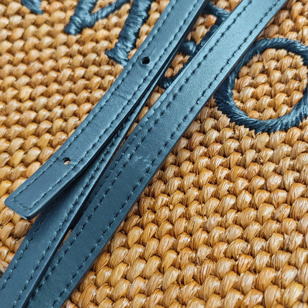 Font Tote Small Straw Brown