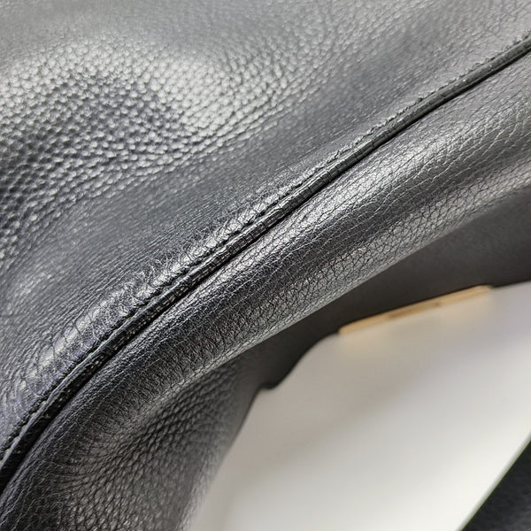 Calfskin Shoulder Bag Black