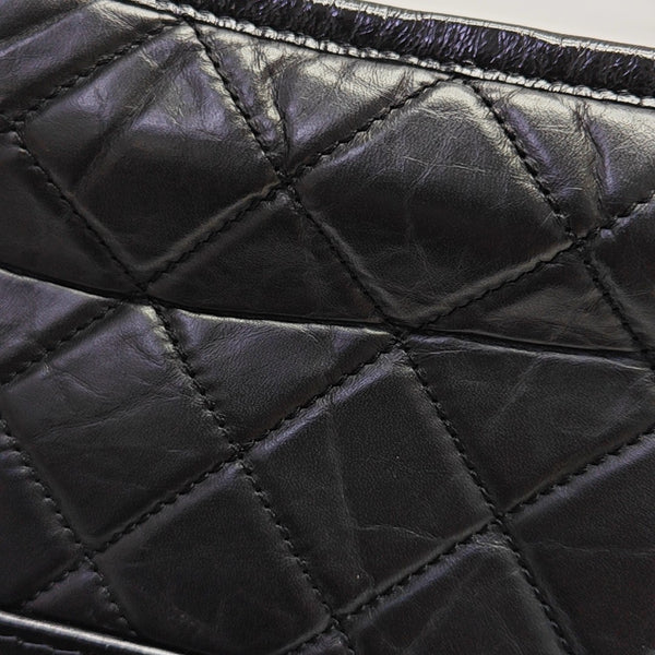 GABRIELLE Small Quilted Calfskin Black