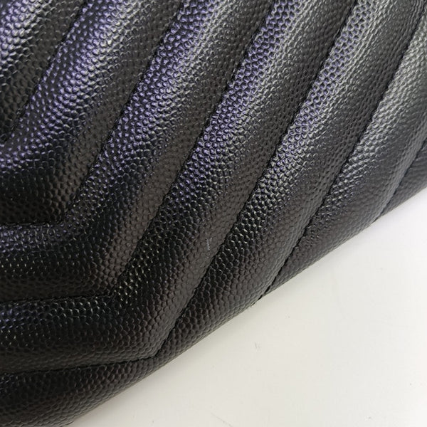 MONOGRAM Chevron Calfskin Black