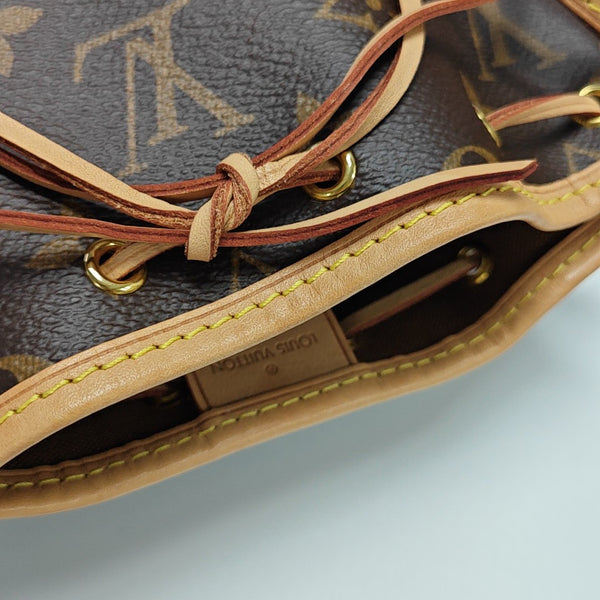NÉONOÉ Nano Monogram Coated Canvas Brown