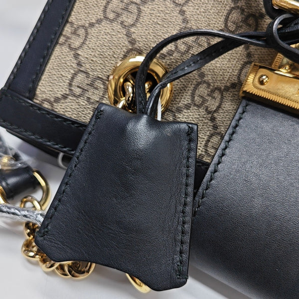 Padlock Small Monogram Coated Canvas Beige