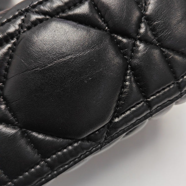 Diortravel Nomad Small Cannage Calfskin Black