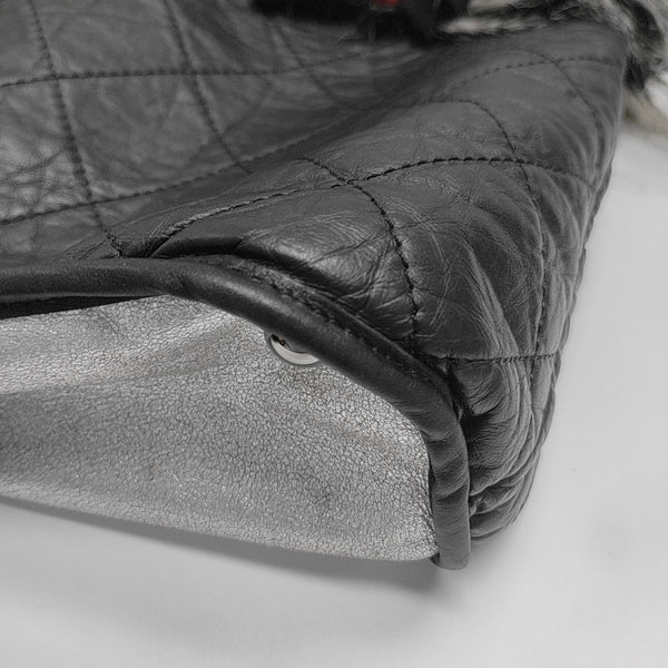 Quilted Calfskin Shoulder Bag Black