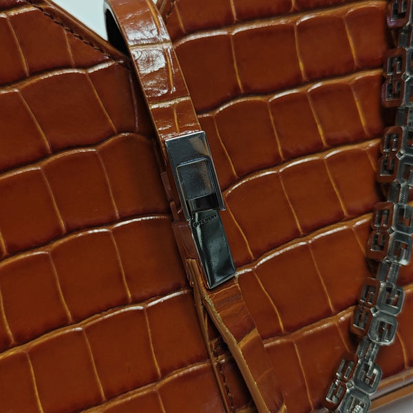 Calfskin Shoulder Bag Brown