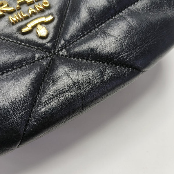 Quilted Lambskin Shoulder Bag Mini Black