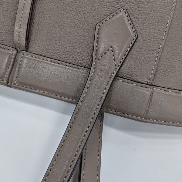 Calfskin Top Handle Bag Gray