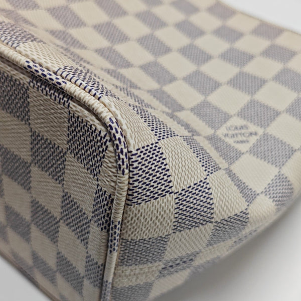 ALL IN PM Damier Azur Coated Canvas White