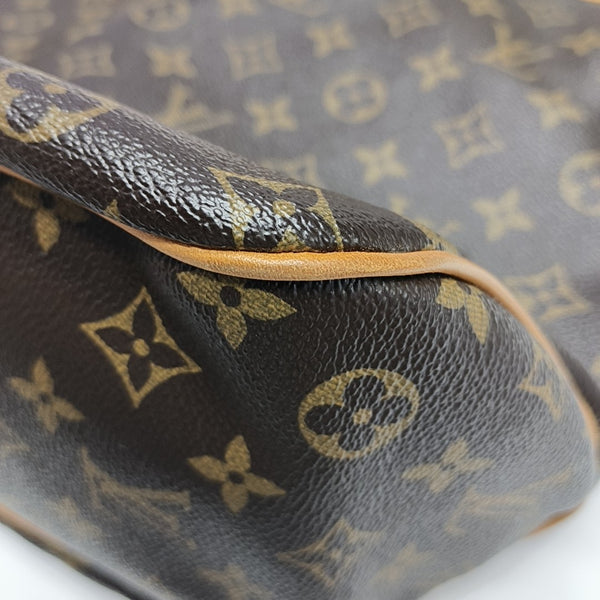 Monogram Coated Canvas Top Handle Bag Brown
