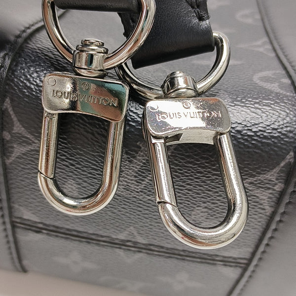 KEEPALL Monogram Coated Canvas Black