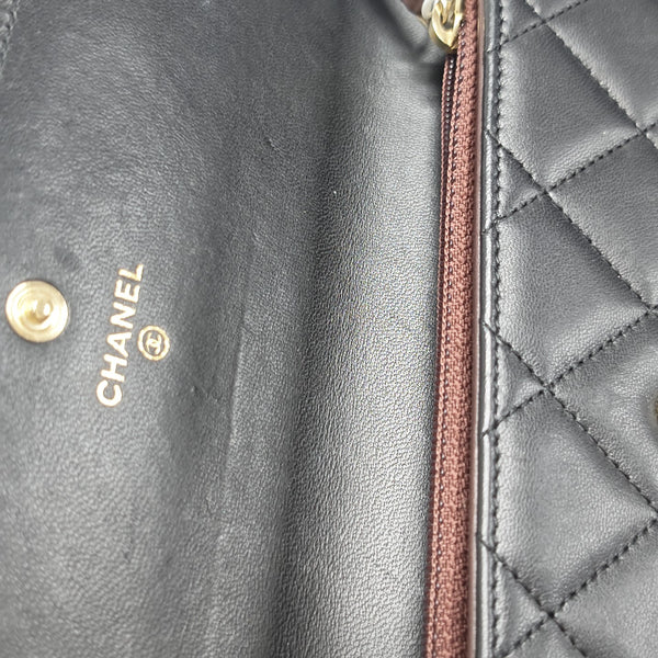 Quilted Lambskin Wallet Black