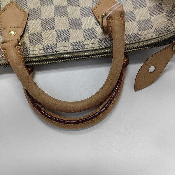 SPEEDY 30 Damier Azur Coated Canvas White