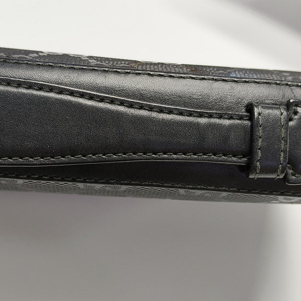Monogram Coated Canvas Clutch Black