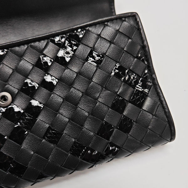Olimpia Calfskin Black Wallet