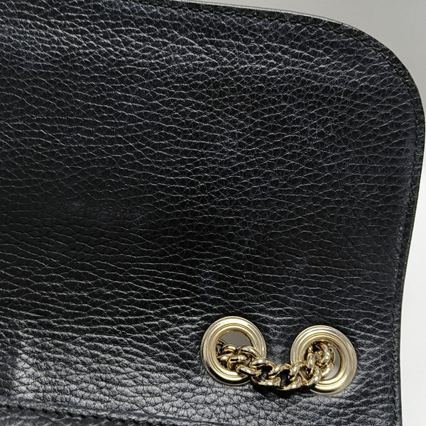 Interlocking G Large Calfskin Black