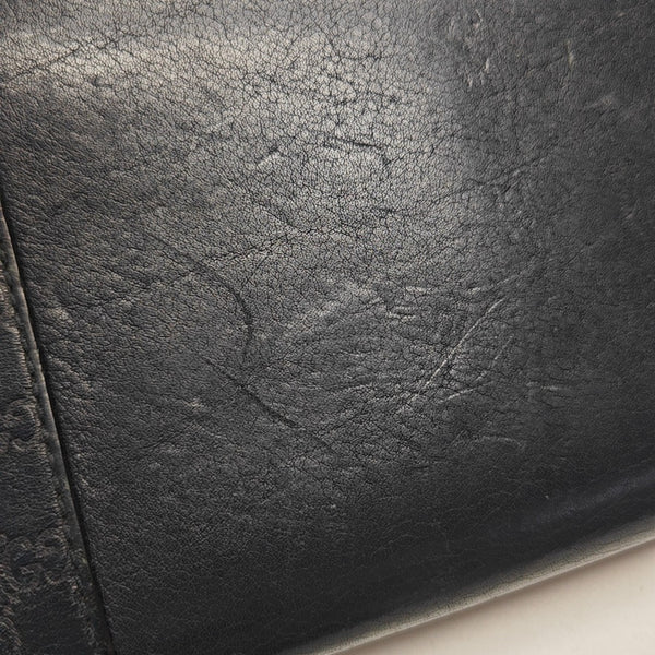 Ligne Shima Monogram Calfskin Blue Wallet