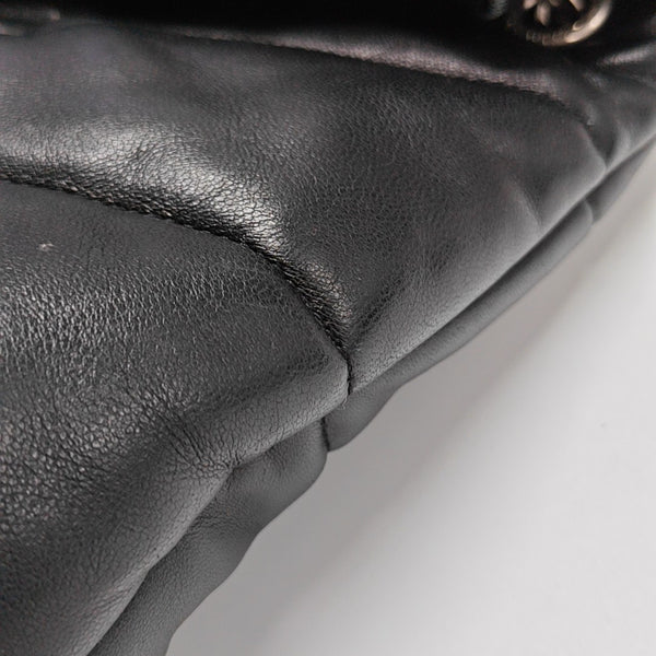 LOULOU Medium Quilted Lambskin Black