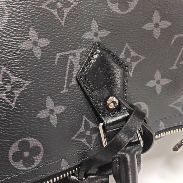 Monogram Coated Canvas Shoulder Bag Black