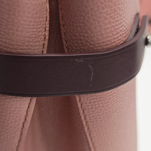The Banner Medium Calfskin Pink