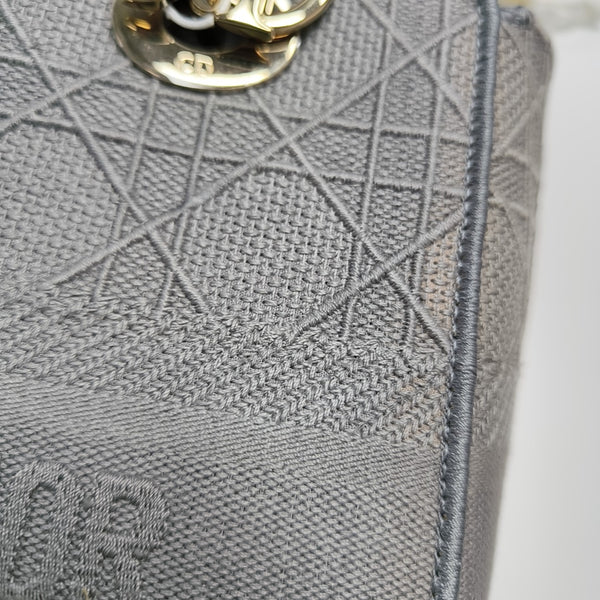 Lady D-Lite Cannage Canvas Gray