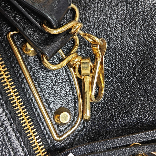 Classic Metallic Edge City Mini Lambskin Black